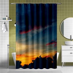 Muted Sunset Shower Curtain 48  X 72  (small)  by okhismakingart