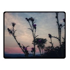 Hazy Thistles Double Sided Fleece Blanket (small)  by okhismakingart