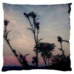 Hazy Thistles Standard Flano Cushion Case (one Side) by okhismakingart