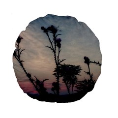 Hazy Thistles Standard 15  Premium Flano Round Cushions by okhismakingart