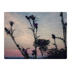 Hazy Thistles Double Sided Flano Blanket (mini)  by okhismakingart