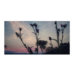 Hazy Thistles Satin Wrap by okhismakingart