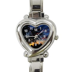 Sumac Sunset Heart Italian Charm Watch by okhismakingart