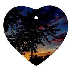 Sumac Sunset Heart Ornament (two Sides)