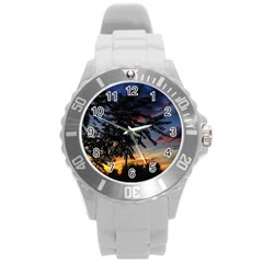 Sumac Sunset Round Plastic Sport Watch (L)