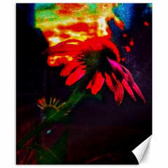 Neon Cone Flower Canvas 8  X 10  by okhismakingart