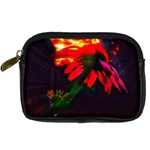 Neon Cone Flower Digital Camera Leather Case Front