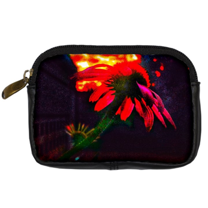 Neon Cone Flower Digital Camera Leather Case