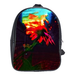 Neon Cone Flower School Bag (large) by okhismakingart