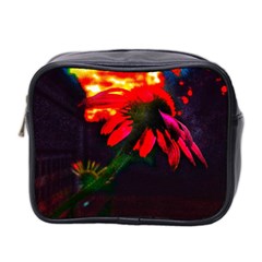 Neon Cone Flower Mini Toiletries Bag (two Sides) by okhismakingart