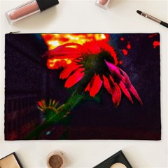 Neon Cone Flower Cosmetic Bag (xxl) by okhismakingart