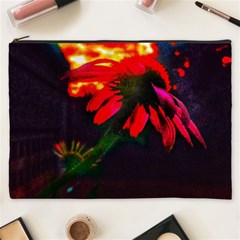 Neon Cone Flower Cosmetic Bag (xxxl) by okhismakingart