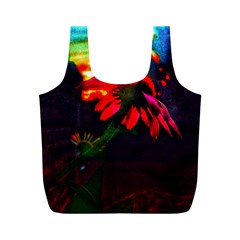 Neon Cone Flower Full Print Recycle Bag (m) by okhismakingart