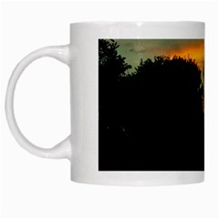 Pale Orange Sunset White Mugs by okhismakingart