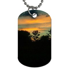 Pale Orange Sunset Dog Tag (two Sides) by okhismakingart