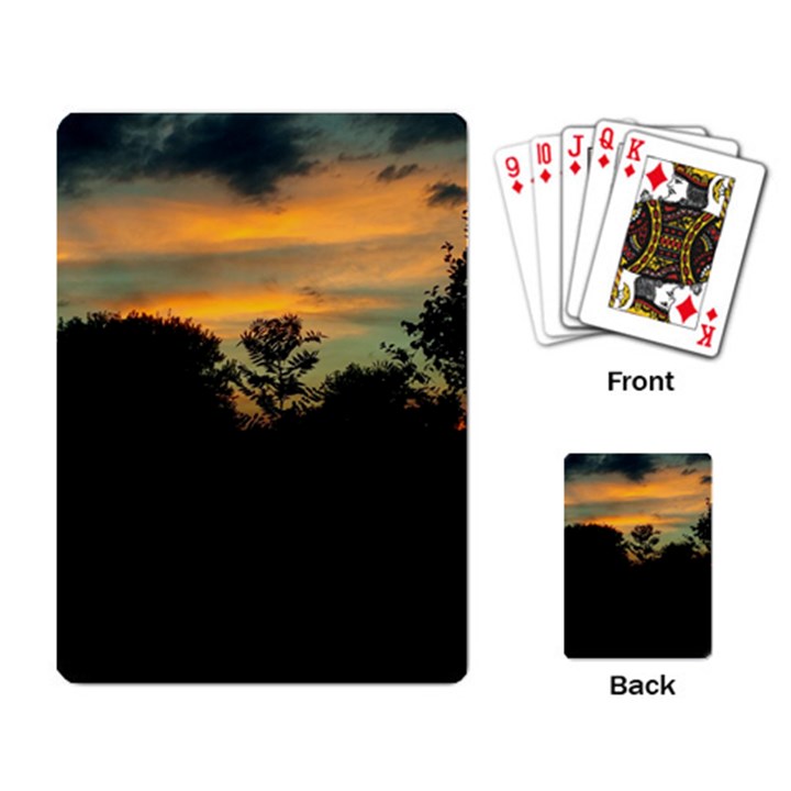 Pale Orange Sunset Playing Cards Single Design