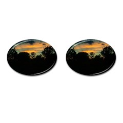 Pale Orange Sunset Cufflinks (oval) by okhismakingart