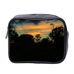 Pale Orange Sunset Mini Toiletries Bag (two Sides) by okhismakingart