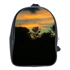 Pale Orange Sunset School Bag (xl) by okhismakingart