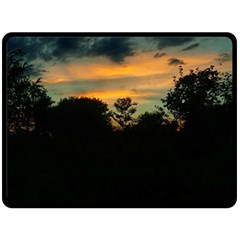 Pale Orange Sunset Double Sided Fleece Blanket (large)  by okhismakingart