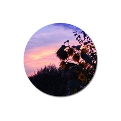 Sunflower Sunset Ii Magnet 3  (round) by okhismakingart