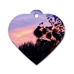 Sunflower Sunset II Dog Tag Heart (Two Sides) Back