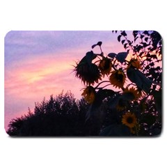 Sunflower Sunset Ii Large Doormat  by okhismakingart