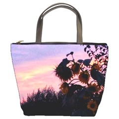 Sunflower Sunset Ii Bucket Bag by okhismakingart