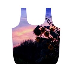 Sunflower Sunset Ii Full Print Recycle Bag (m) by okhismakingart