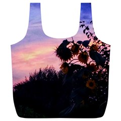 Sunflower Sunset Ii Full Print Recycle Bag (xl) by okhismakingart