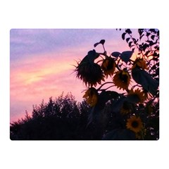 Sunflower Sunset Ii Double Sided Flano Blanket (mini)  by okhismakingart