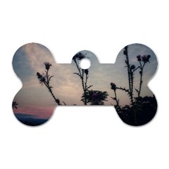 Hazy Thistles Dog Tag Bone (two Sides) by okhismakingart