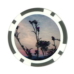 Hazy Thistles Poker Chip Card Guard by okhismakingart