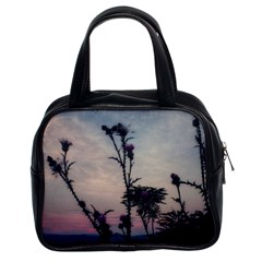 Hazy Thistles Classic Handbag (two Sides) by okhismakingart