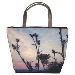 Hazy Thistles Bucket Bag by okhismakingart