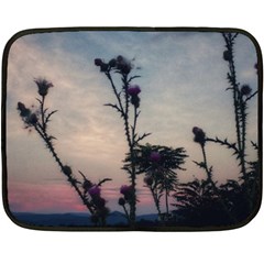 Hazy Thistles Fleece Blanket (mini) by okhismakingart