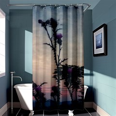 Hazy Thistles Shower Curtain 36  X 72  (stall)  by okhismakingart