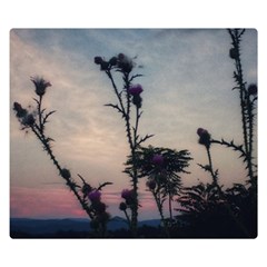 Hazy Thistles Double Sided Flano Blanket (small)  by okhismakingart