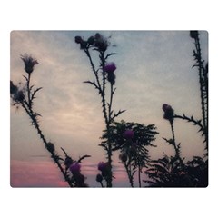 Hazy Thistles Double Sided Flano Blanket (large)  by okhismakingart