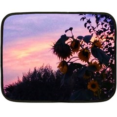 Sunflower Sunset Ii Double Sided Fleece Blanket (mini)  by okhismakingart