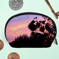 Sunflower Sunset Ii Accessory Pouch (large) by okhismakingart