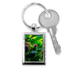 Bur Flowers Key Chains (rectangle)  by okhismakingart