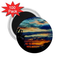 Blue Sunset 2 25  Magnets (100 Pack)  by okhismakingart