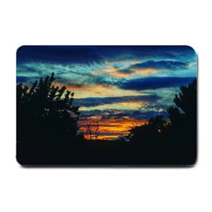 Blue Sunset Small Doormat  by okhismakingart