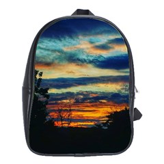 Blue Sunset School Bag (large) by okhismakingart