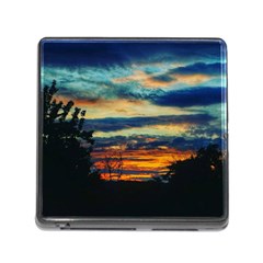 Blue Sunset Memory Card Reader (square 5 Slot) by okhismakingart