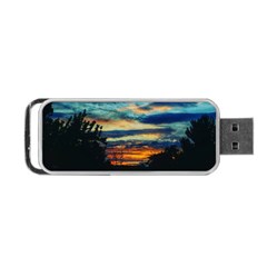 Blue Sunset Portable Usb Flash (one Side) by okhismakingart