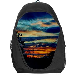 Blue Sunset Backpack Bag by okhismakingart