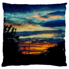 Blue Sunset Standard Flano Cushion Case (one Side) by okhismakingart