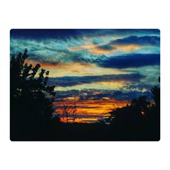 Blue Sunset Double Sided Flano Blanket (mini)  by okhismakingart